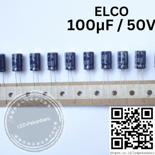 CAPASITOR ELCO 100uF 50V KAPASITOR ELKO 100uF/50v 100uF 50 v