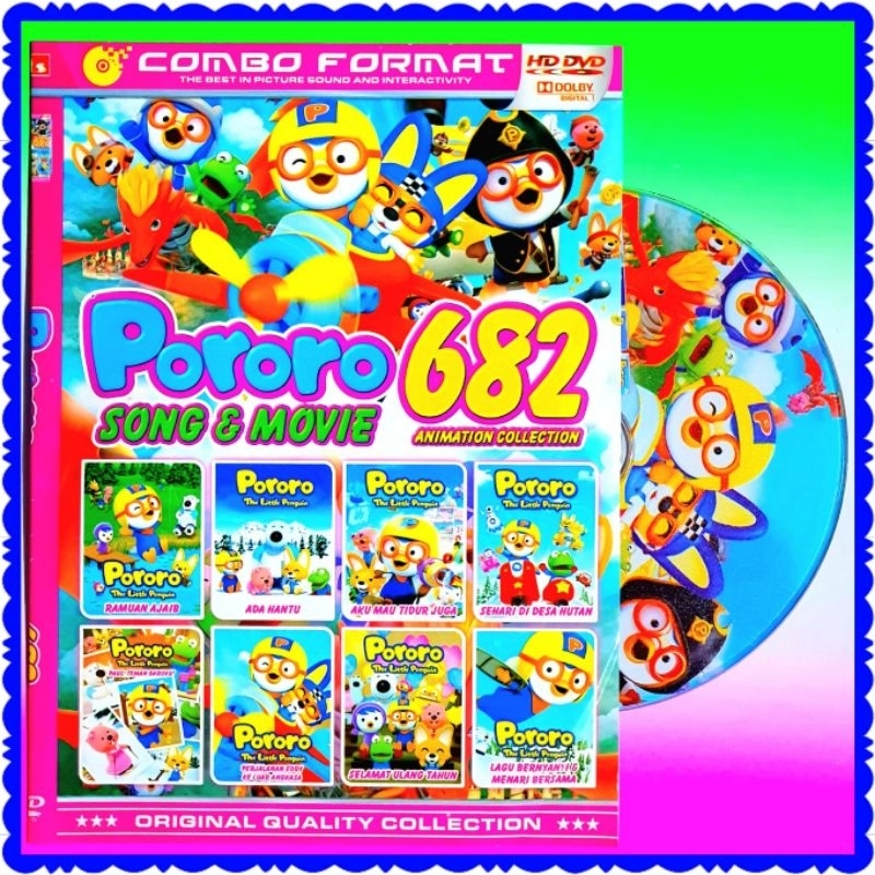 KASET DVD FILEM ANAK KARTUNN PORORO DUBBING BAHASA INDONESIA