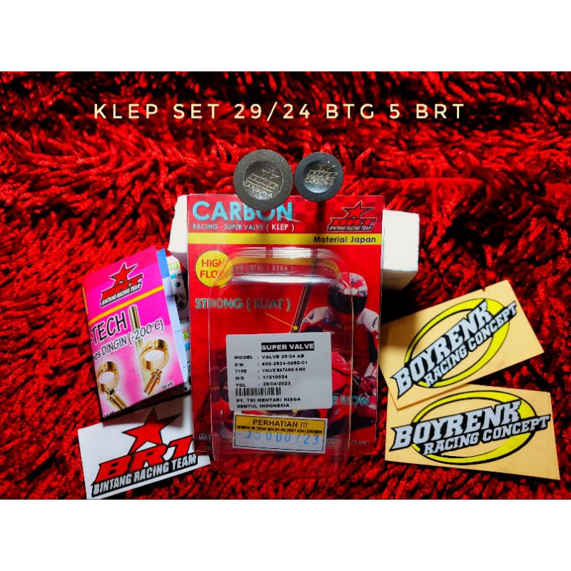 VALVE KLEP SET BRT CARBON AB BATANG 5 29/24 - BOYRENK RACING CONCEPT