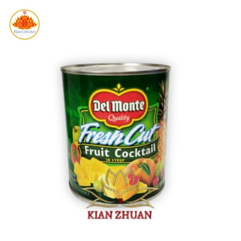 Del Monte Fresh Cut Aneka Buah / Peach Halves / Fruit Cocktail In Syrup / Buah Kalengan