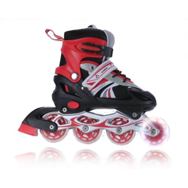 Sepatu Roda Anak Lampu Rainbow Merek Power Inline Skate Power Roller Skate Untuk Anak