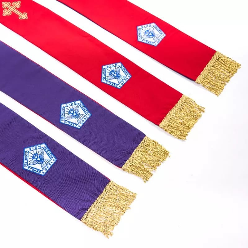 GPSI - Stola Merah Ungu Bordir - Cotton - Jos Miracle Bandung - Miracle - JMB