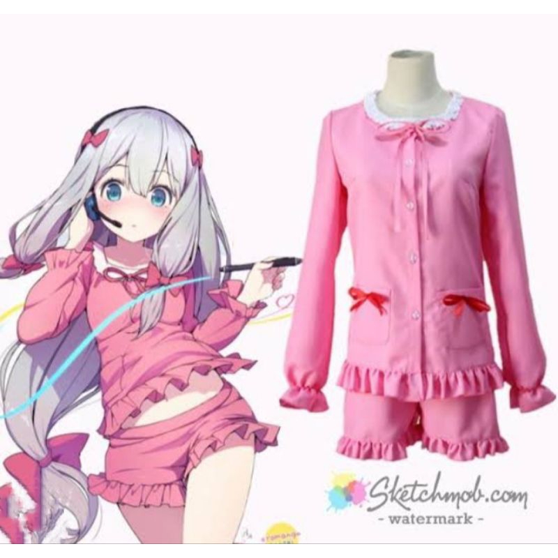 JAY Eromanga sensei/Izumi Sagiri piyama costum cosplay anime