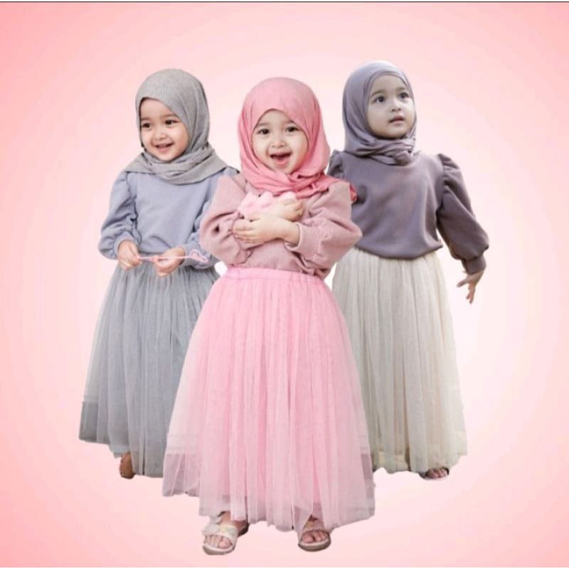 rok tutu anak  perempuan 1-5 tahun import
