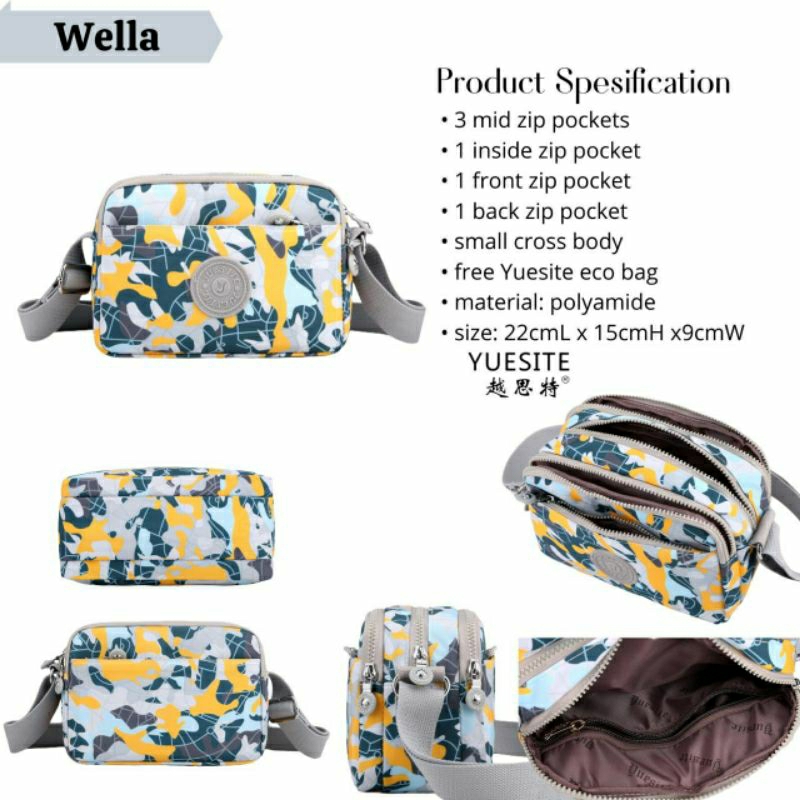 Sling bag tas selempang wanita yuesite wella original cyutebags