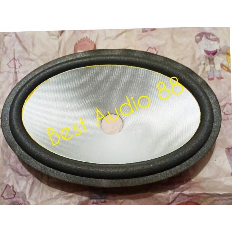 Daun kertas speaker oval silver voice 25.5mm
