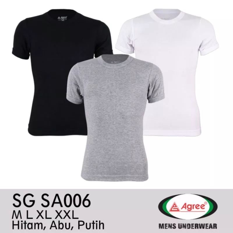 KAOS DALAM PRIA AGREE KAOS OBLONG KERAH BULAT KAOS PRIA 006