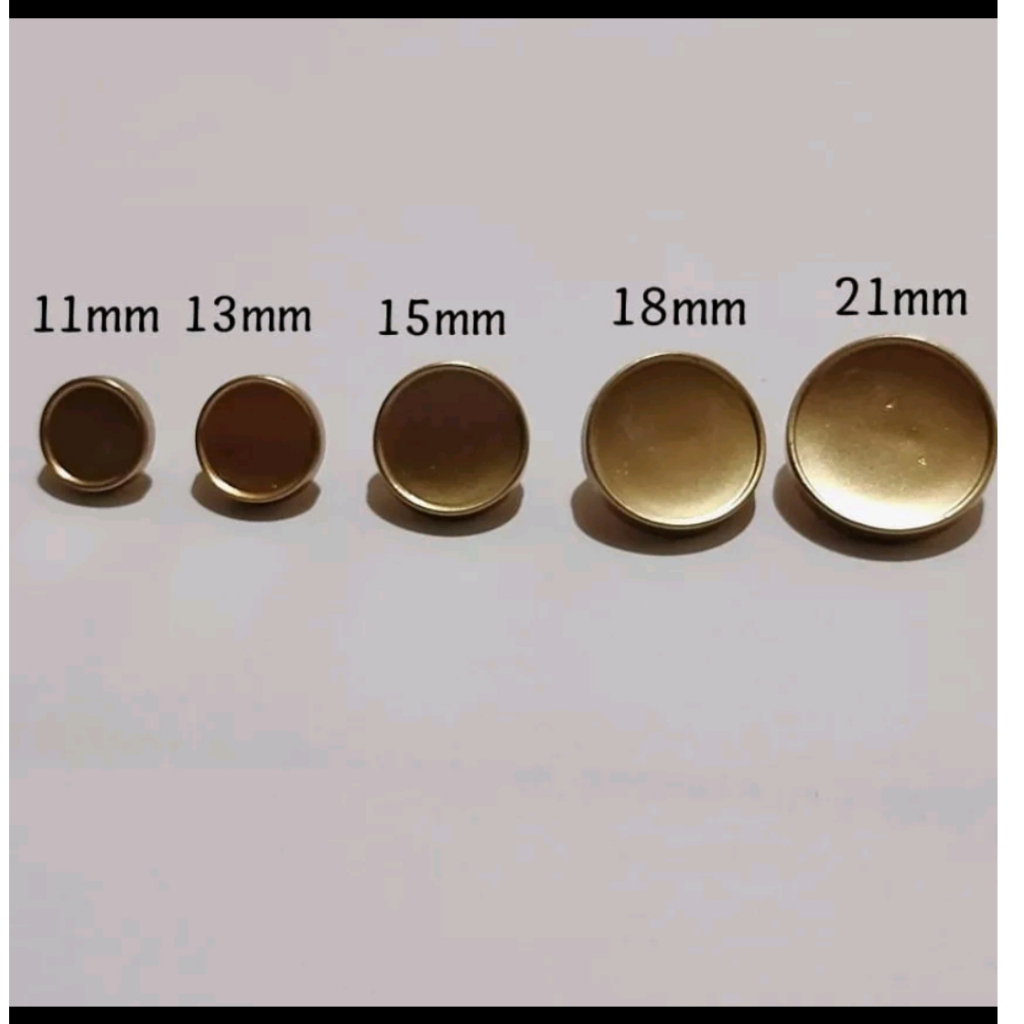 KANCING BAJU MOTIF CEKUNG DIAMETER 11 MM/ 13 MM/ 15 MM ISI 100 PCS