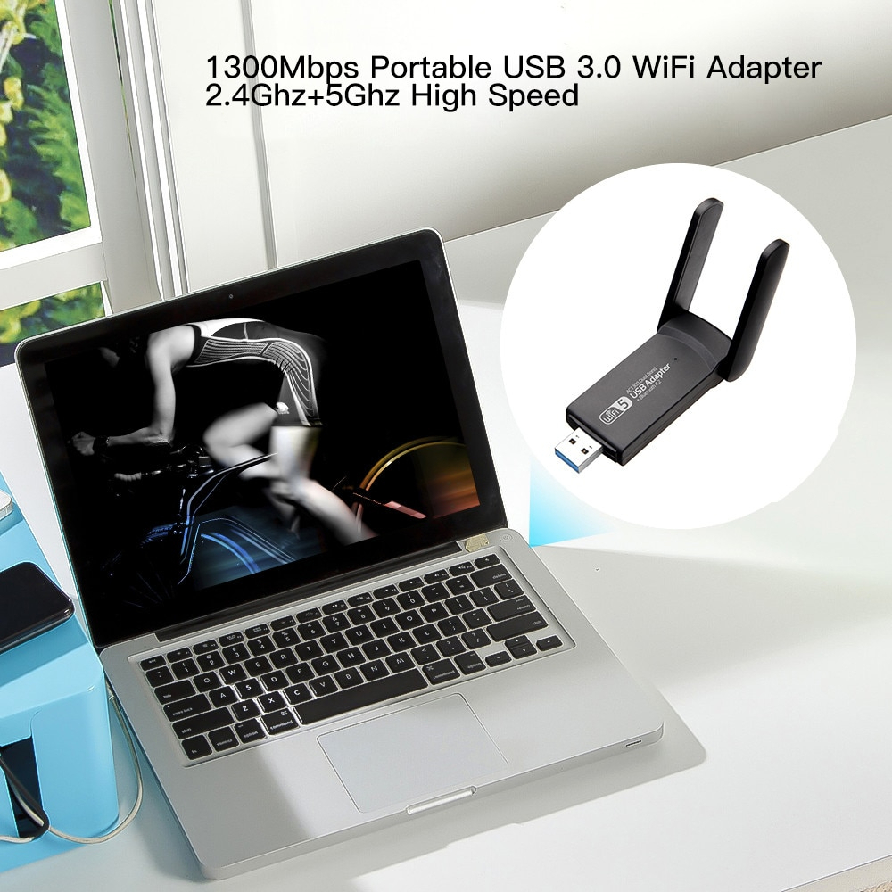 FENVI USB 3.0 WiFi Adapter 1300Mbps Bluetooth 4.2 Dual Band 2.4/5GHz Dongle