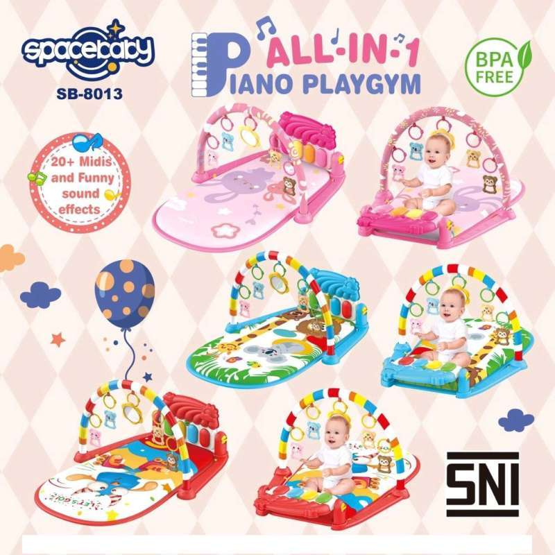 SPACE BABY PIANO PLAYGYM MULTIFUNGTION - PIANO PLAYGYM PLAYMAT BAYI SPACE BABY SB-8017