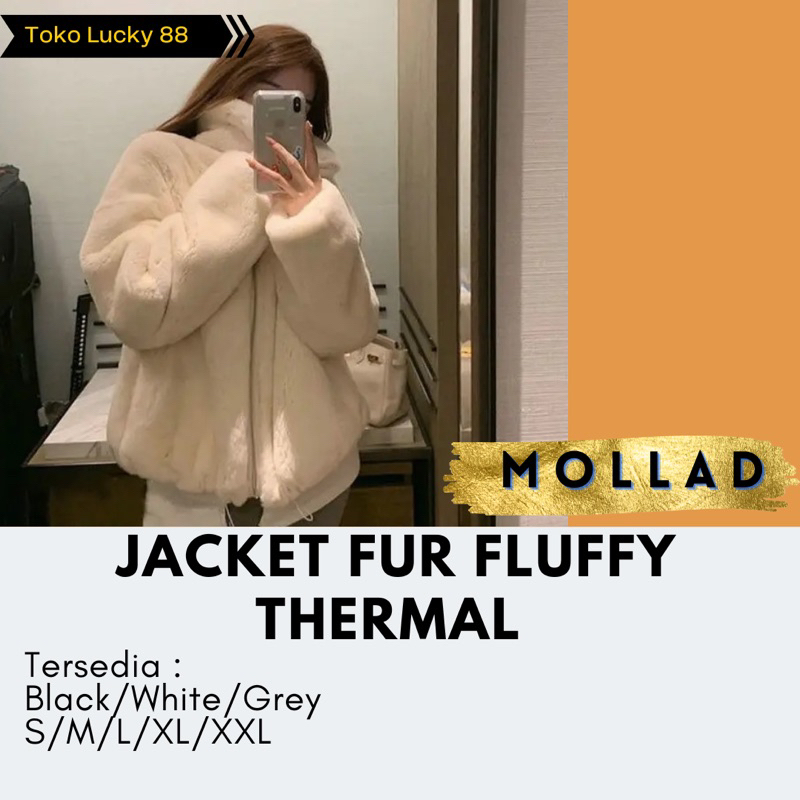 IMPORT MOLLAD Jacket Fur Uniqlo Jaket Bulu Thermal Musim Dingin Pakaian Kostum Winter Salju