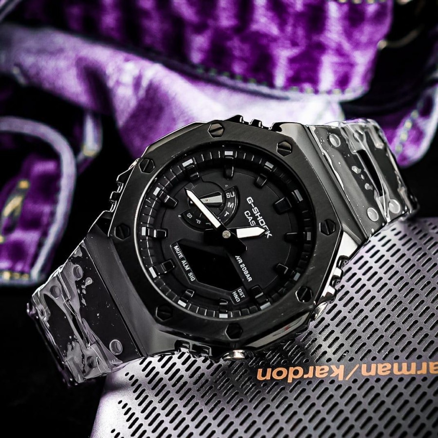 G-SHOCK CASIO GA 2100 ORIGINAL JAM TANGAN PRIA DUAL TIME COWOK ANTI AIR