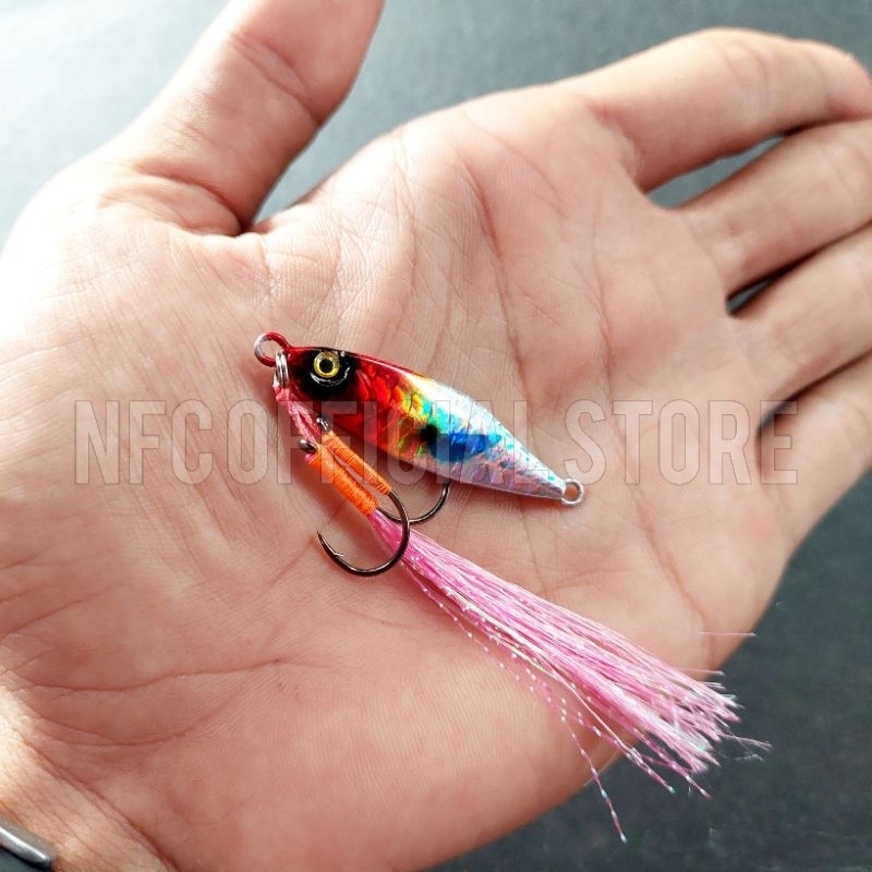 Micro Jig 10 gram dengan Double Assist Hook SIAP PAKAI