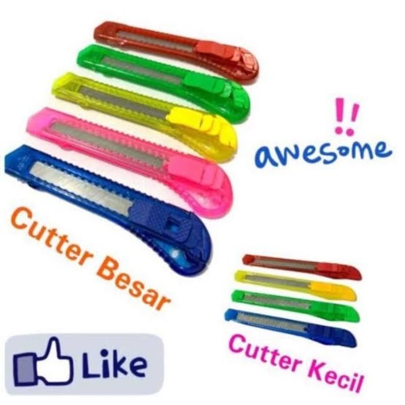 

[ LUSIN ] CUTTER BESAR TRANSPARAN / L-500 / ALAT PEMOTONG