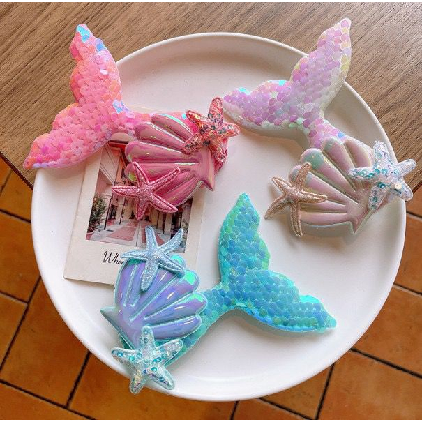 Jepit Anak Perempuan Korean Style Motif Ekor Duyung Starfish Kerang