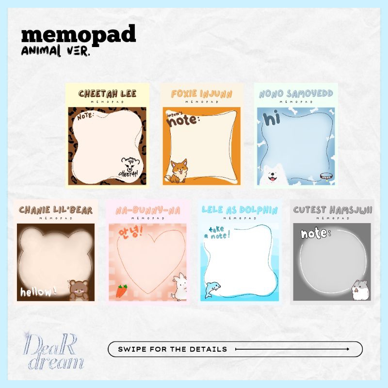 

NCT DREAM MEMOPAD FANDMADE GOODS KPOP