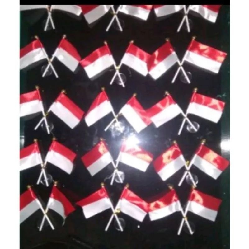 bendera indonesia bendera silang untuk hiasan mobil