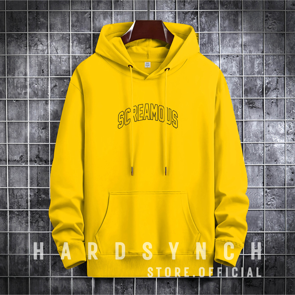 Sweater Hoodie Screamous Unisex ( Pria &amp; Wanita ) Premium Quality S-XXL Cotton Fleece / Sweater Korean Style / Sweater Hoodie / Sweater Polos / Sweater Wanita / Sweater Pria / Sweater Hoodie Distro Original / ( SCRMS 04 )