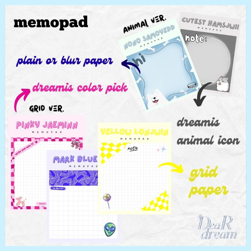 

MEMOPAD NCT DREAM KPOP MERCHANDISE FANMADE