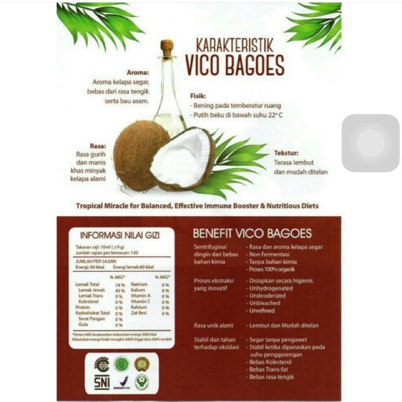 

VCO minyak kelapa virgin coconut oil 250ml repack