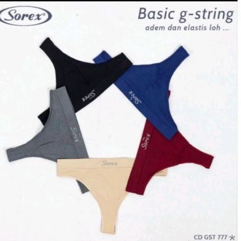 Celana dalam wanita basic g string Sorex Hst 777