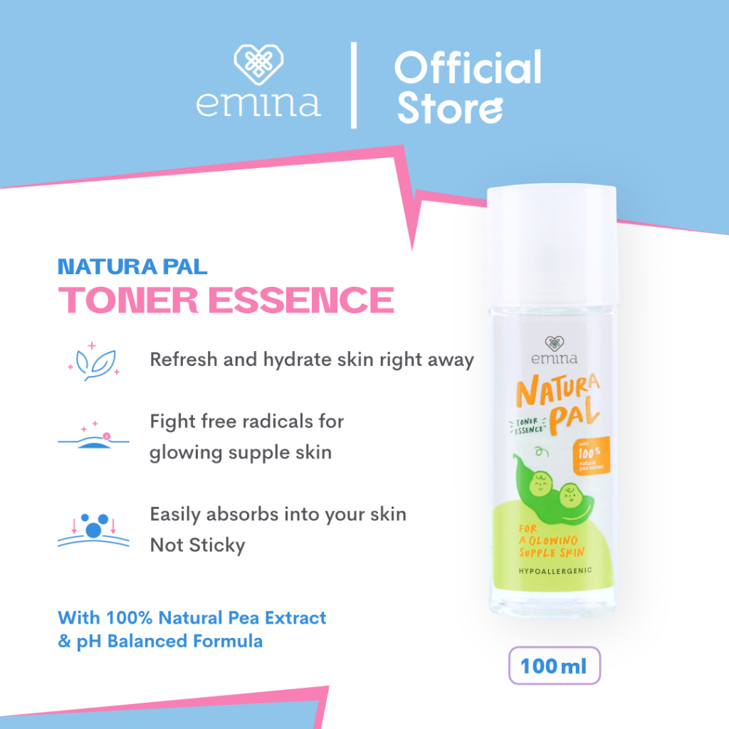 ✨ AKU MURAH ✨ Emina Natura Pal Toner Essence 100 ML / Toner untuk Kulit Sensitif [BPOM]