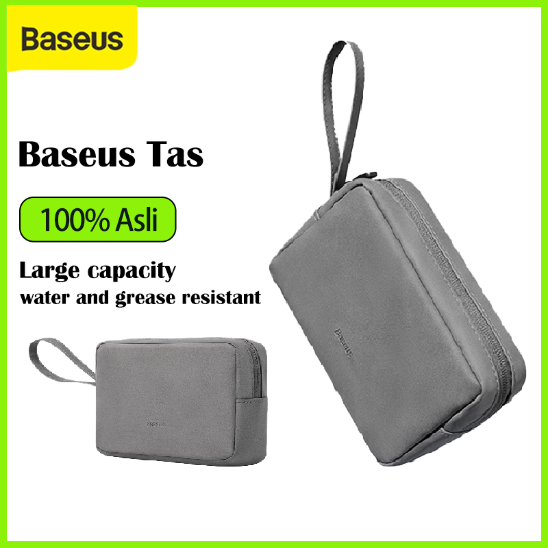 Baseus Tas Gadget Organizer Travel Pouch Dompet Serbaguna Storage Bag Aksesoris Large capacity