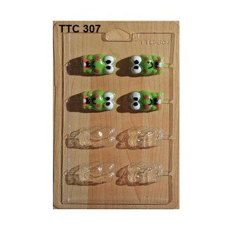 Mika cetakan coklat motif karakter keropi mika TTC 307