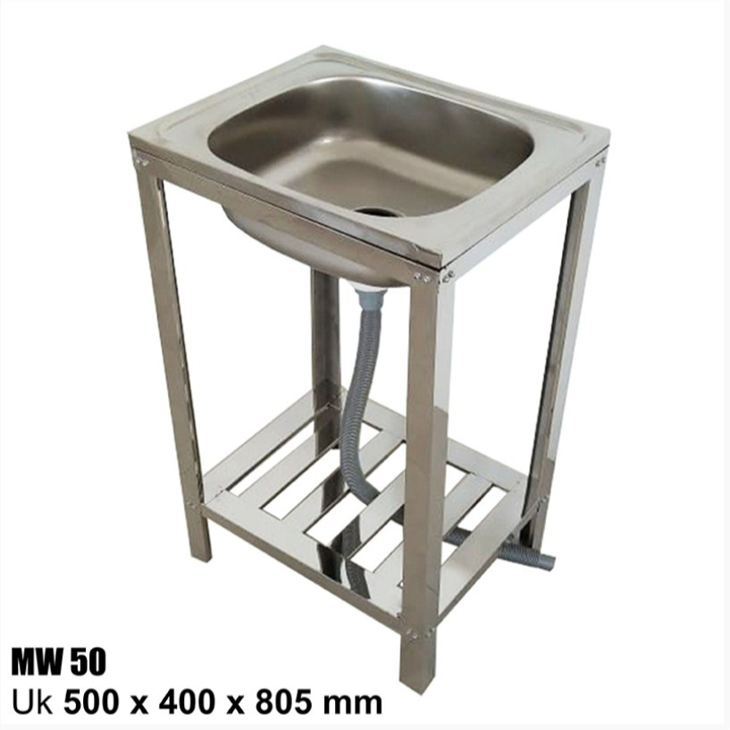 TERMURAH Westafel Stainless Steel Kaki MrDapur MW 50