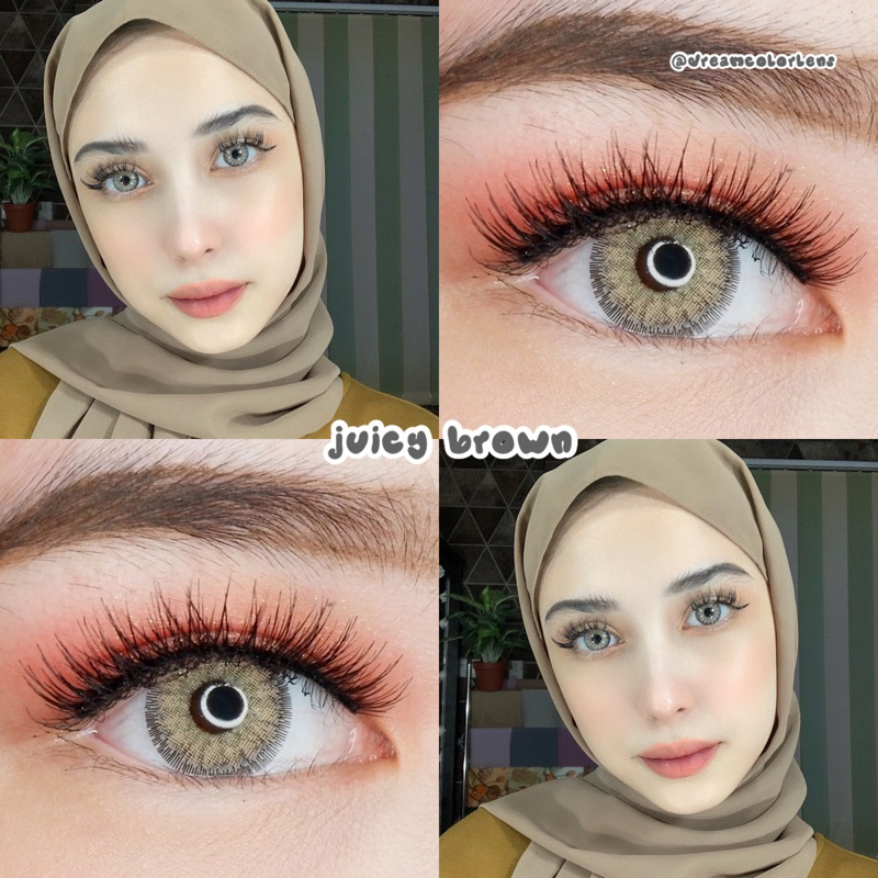 EYEMAZING Softlens - JUICY Brown / Coklat Normal Minus Beda Minus