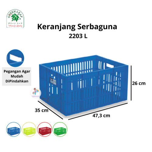 GREEN LEAF GREENLEAF 2203 KERANJANG INDUSTRI CONTAINER LOBANG