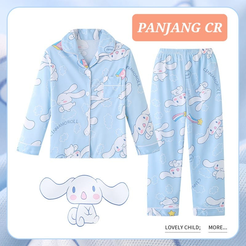 BAJUKIDDIE PIYAMA ANAK LENGAN PANJANG PENDEK BAJU TIDUR IMPORT LUCU ADEM NYAMAN FASHION