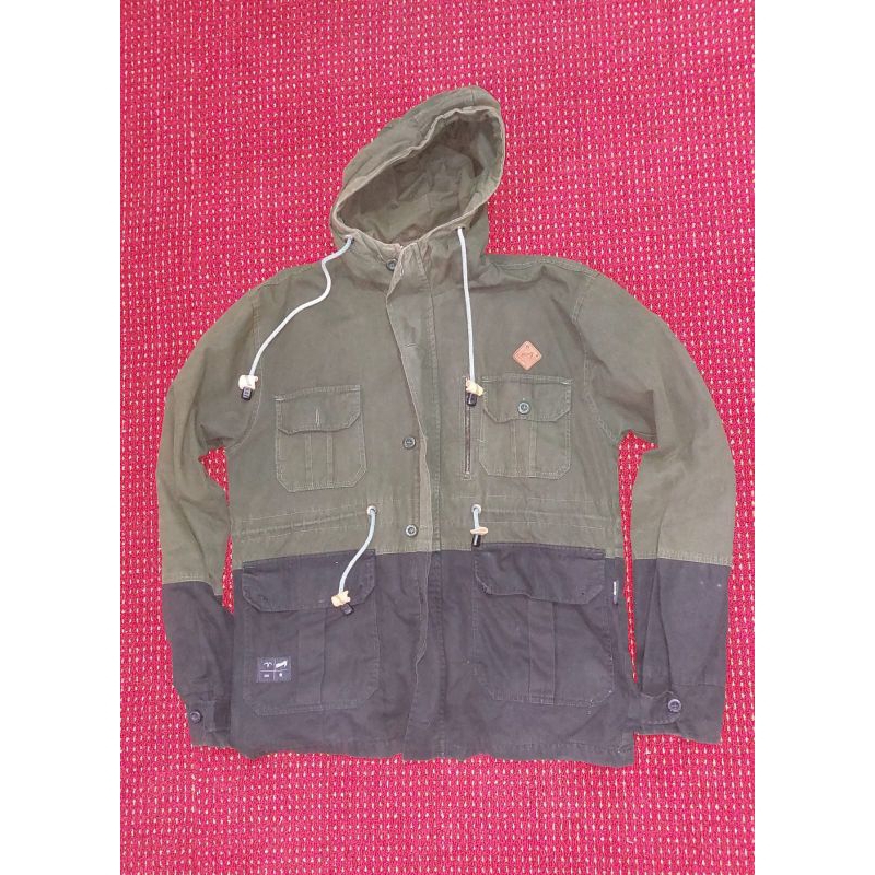 Jaket Parka Bloods Hijau Hitam