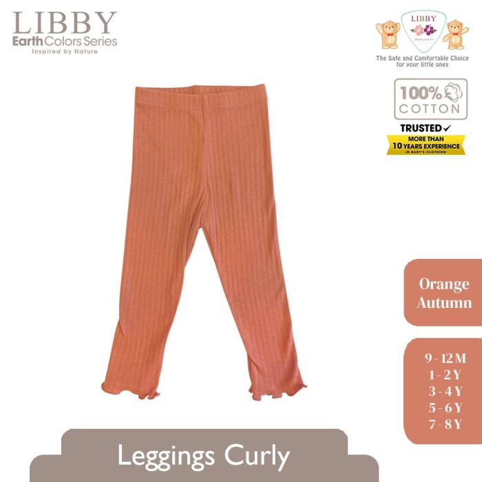 LIBBY EARTH COLOURS LEGGING CURLY (NEW) 1PCS/PACK