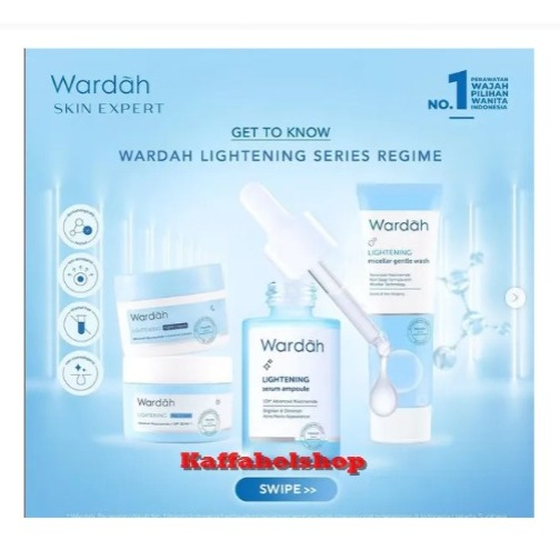 Wardah 1 paket lengkap glowing cerah 4 produk