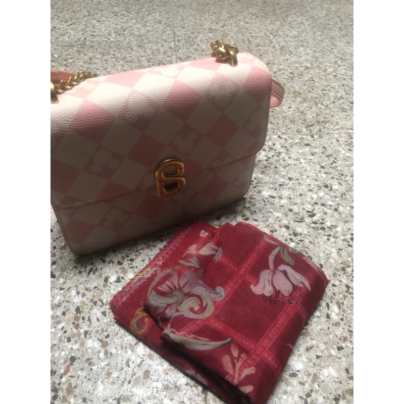 preloved buttonscarves jenny bag blue disney bag, charles and keith, cathy nada puspita preloved bag