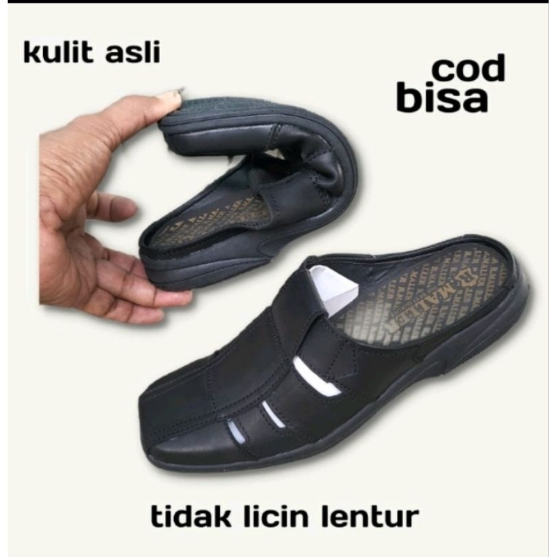 sepatu sandal pria/selop kulit pria/sandal pria/sepatu sandal kasual/sepatu sandal slip on