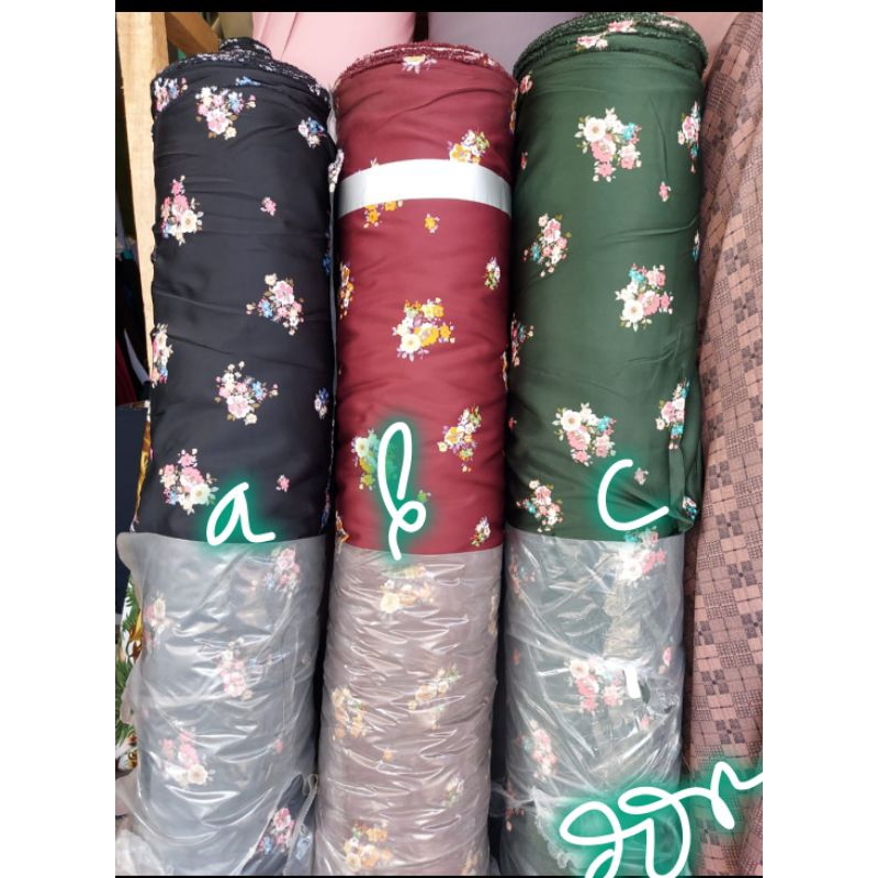 kain maxmara motif bunga kecil