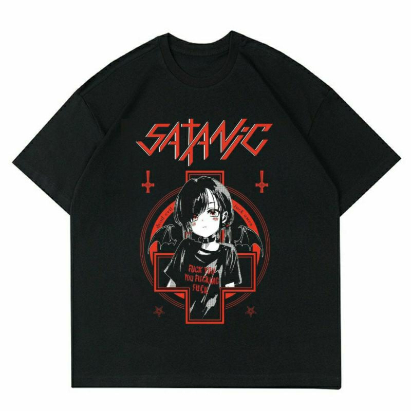 BAJU SATANIC | T-SHIRT SATANIC BLACK | KAOS SATANIC | BAJU KAOS PRIA | BAJU SATANIC VINTAGE | BAJU O