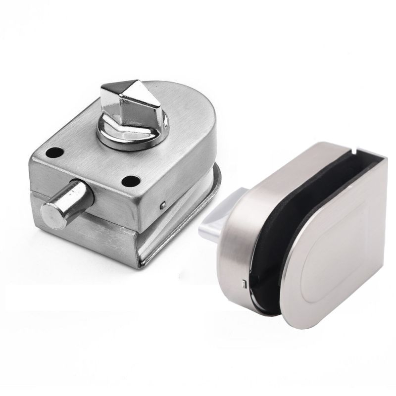AHS - Kunci Pintu Kaca 10 - 12 Mm Double Glass Door Lock Kunci Pintu Grendel Slot Pintu Kaca Untuk