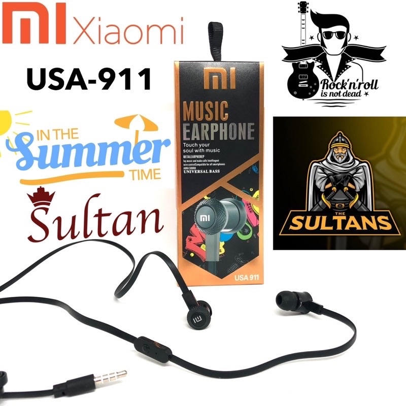 GROSIR HANDSFREE XIAOMI USA911 MUSIC EARPHONE BY SMOLL