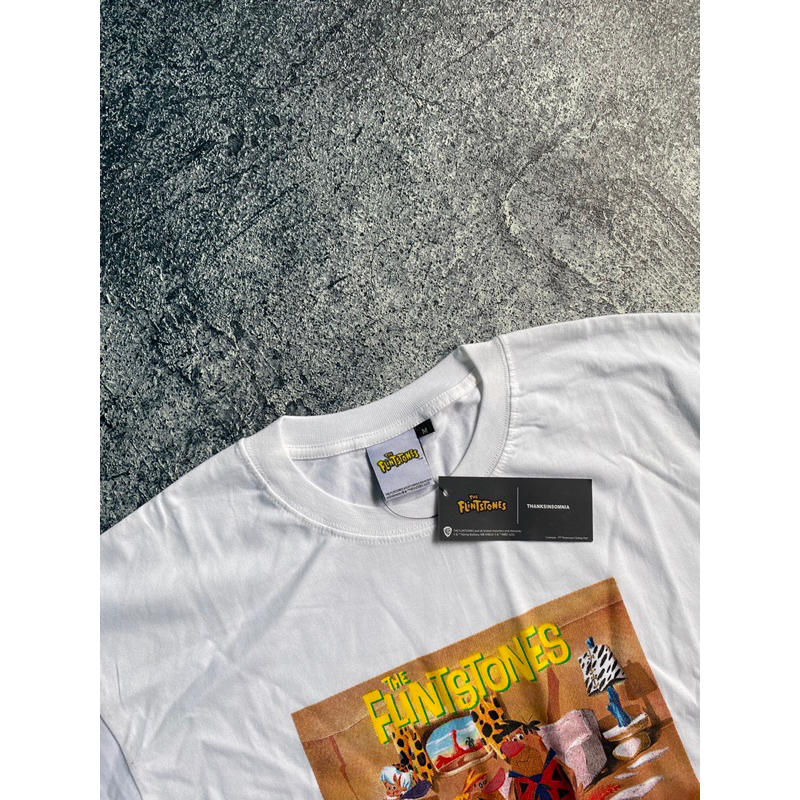 T-shirt Thanksinsomnia®️ x Flintstones "Home" White Unisex