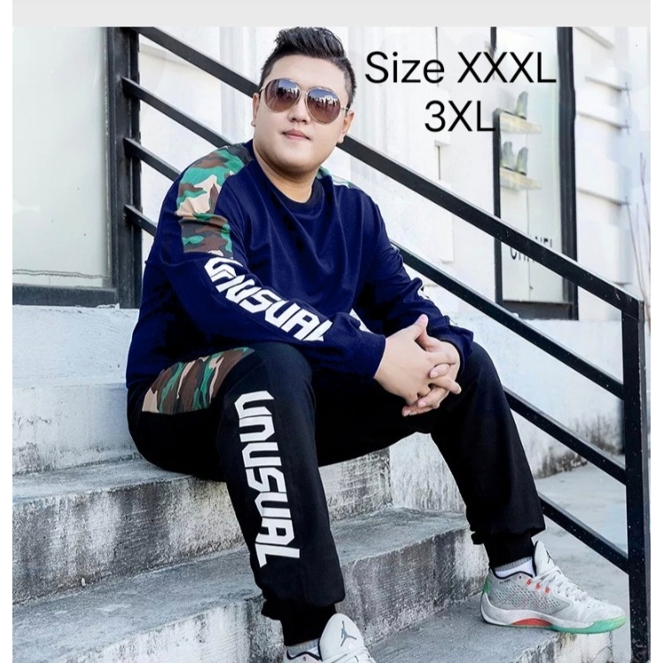 JOSJOLI_STORE/Baju Unus Setelan/Atasan Pria Lengan Panjang/2XL 3XL