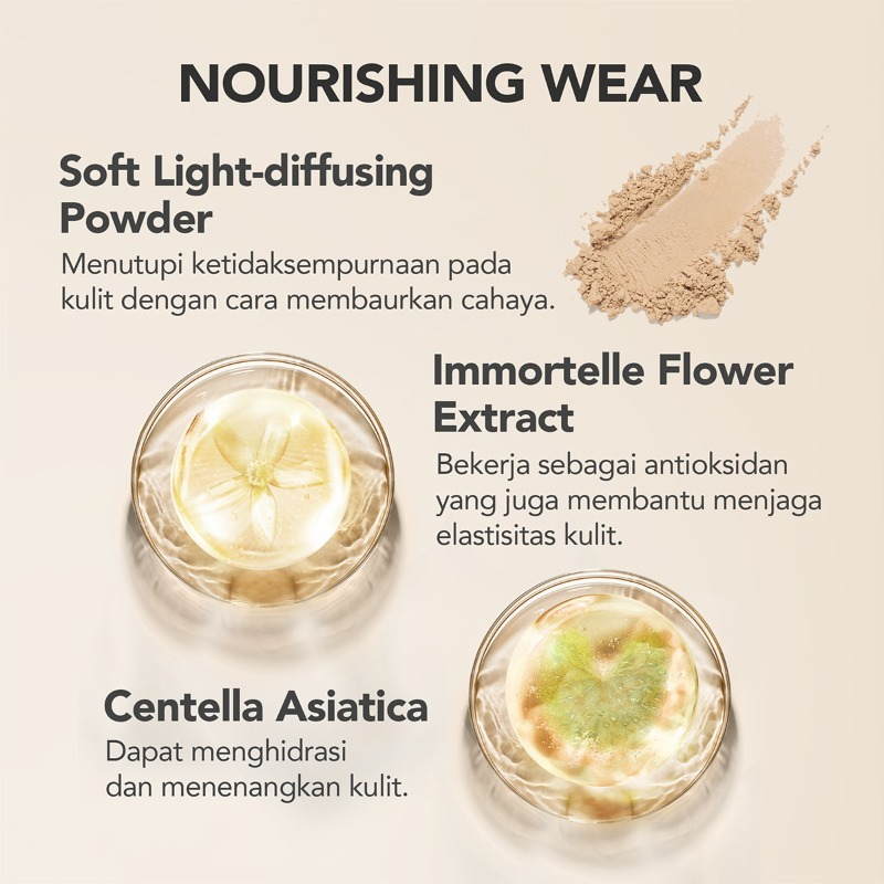 YOU NoutriWear+ Airy Fit Loose Powder Nourishing &amp; Oil Control | Bedak Tabur Waterproof Tahan Lama 24 Jam