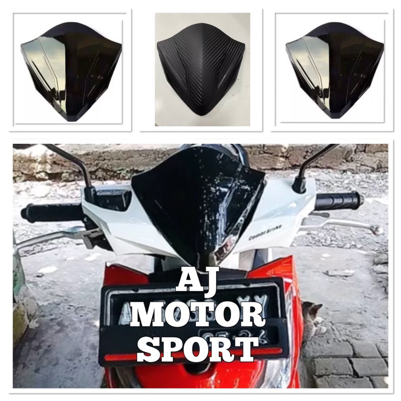 VISOR BEAT FI BEAT /BEAT DELUXE 2016- 2020 SMOKE BENING HITAM