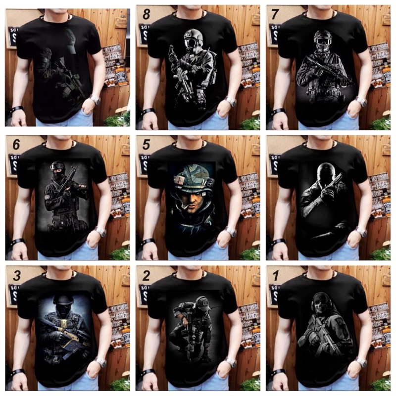Kaos Distro Sniper Baju Pria Dewasa Dan Remaja Bahan Katun 30S COMBED COTTON Gambar Singa Cwo Cowok 