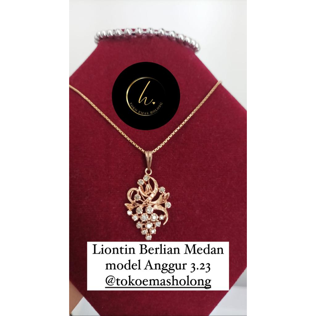 ACC Liontin Berlian Medan Model Anggur 3.23 (HANYA LIONTIN)