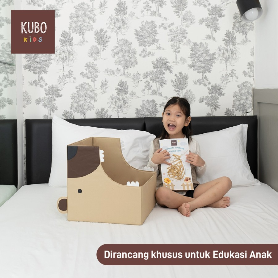 KUBO JUNGLE 35 X 35 X 35 CM Kotak Penyimpanan Karakter Hewan