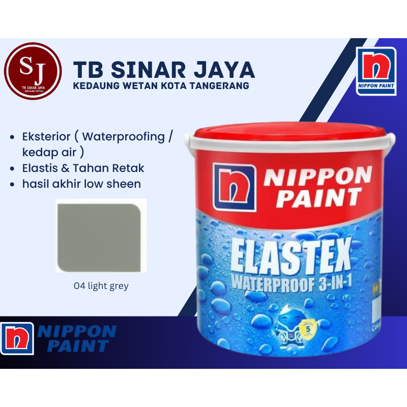 Cat Plapis Kedap Air Nippon Paint Waterproofing 1kg - 04 Light Grey