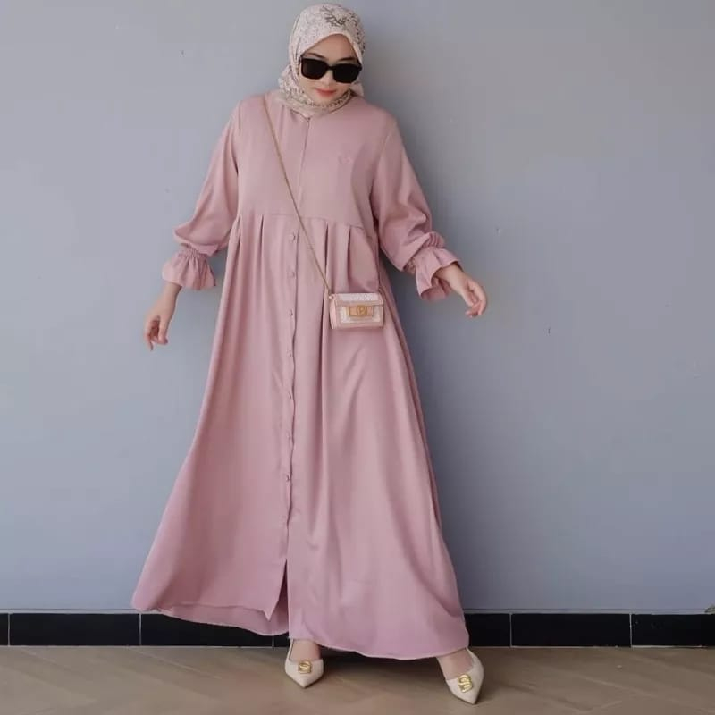 MEYSHA DRESS MIDI BAHAN CRINKLE AIRFLOW